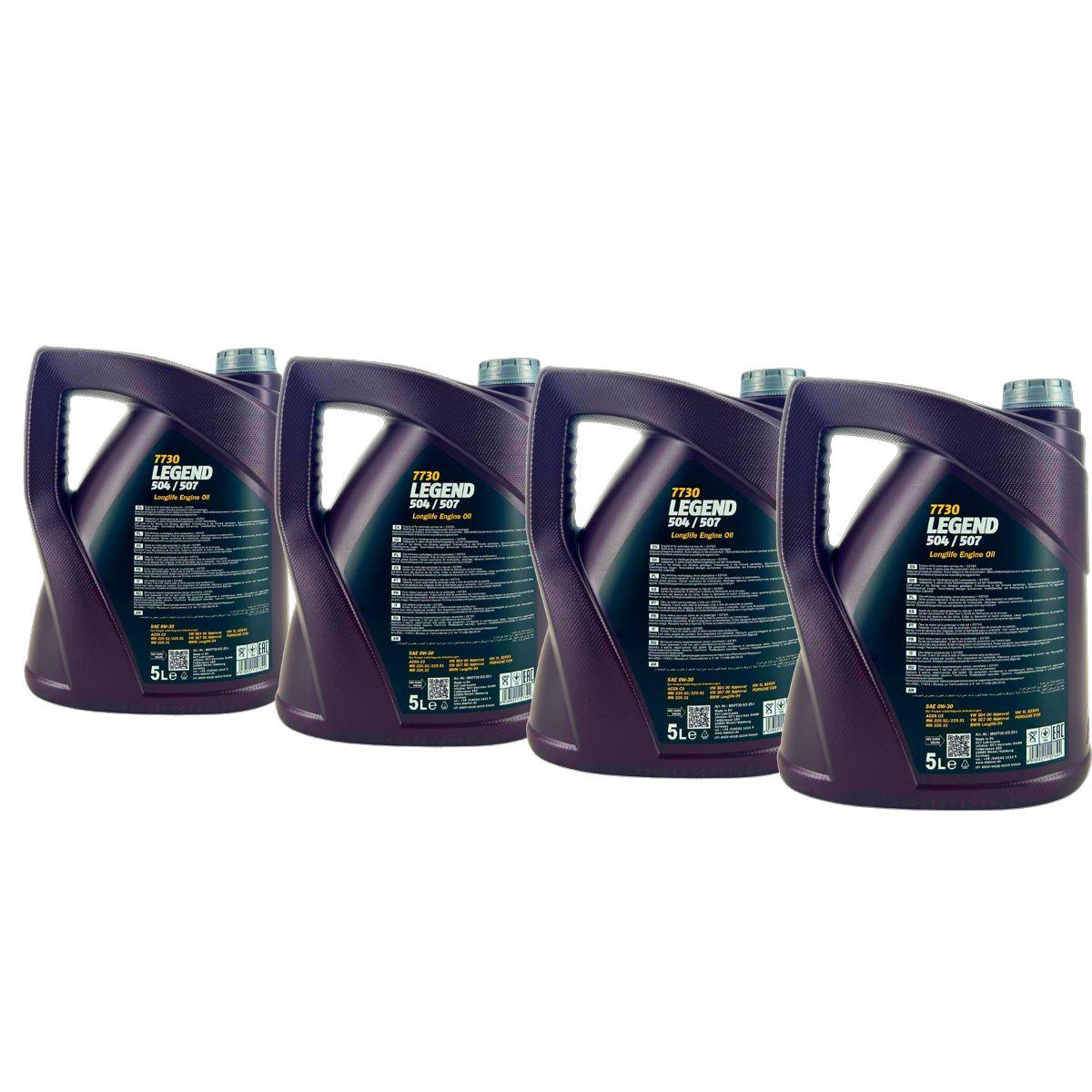 Mannol Legend 504/507 0W-30 4x5 Liter
