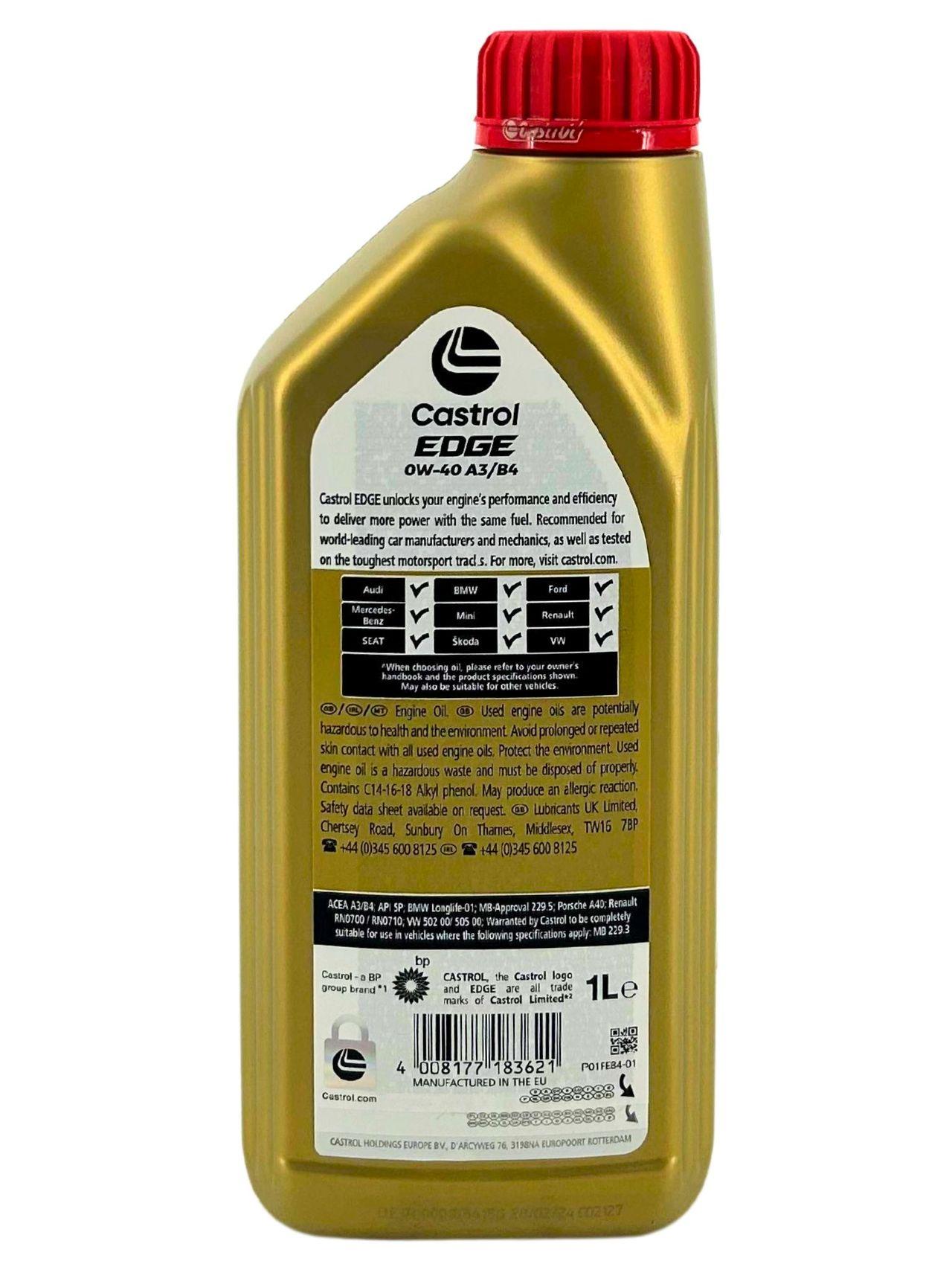 Castrol Edge 0W-40 A3/B4 1 Liter