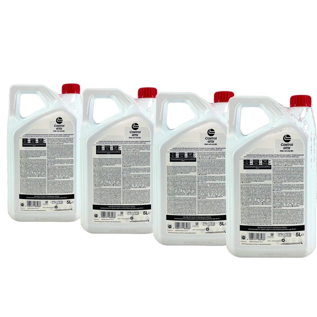 Castrol GTX 15W-40 A3/B3 4x5 Liter
