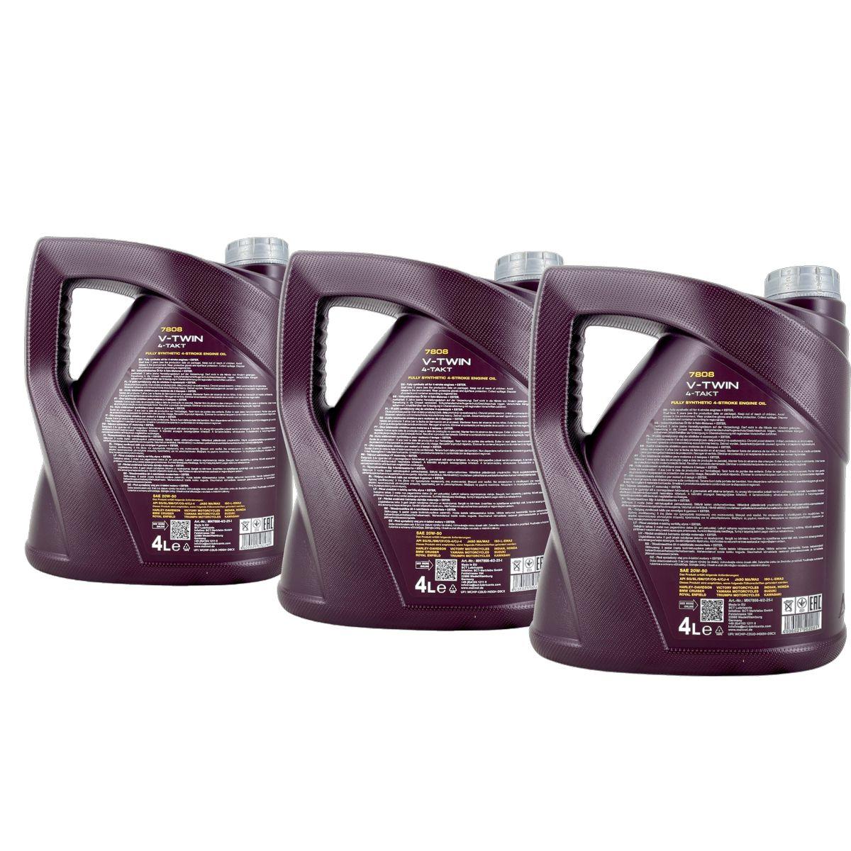 Mannol V-Twin 4-Takt 20W-50 3x4 Liter