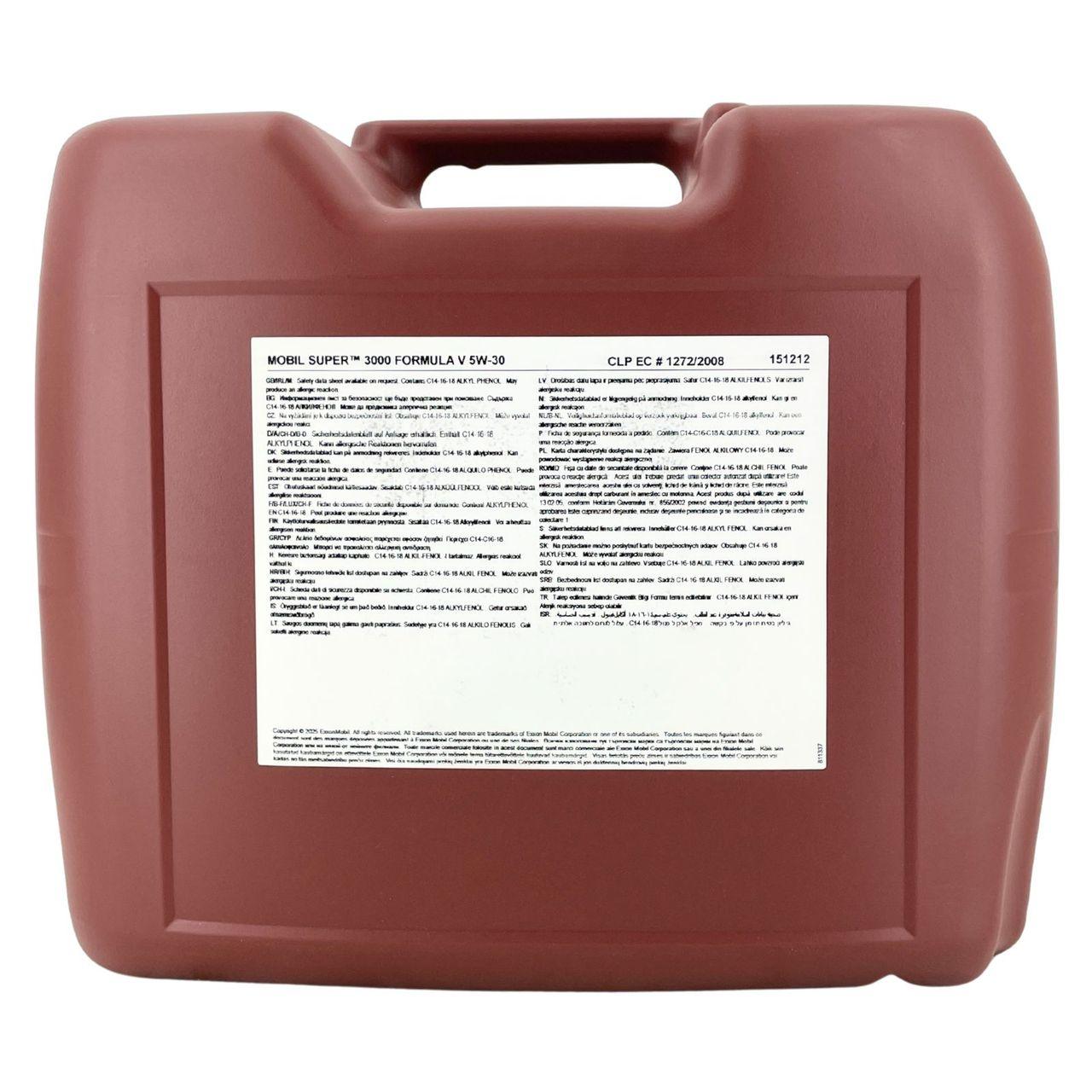 Mobil Super 3000 Formula V 5W-30 20 Liter Kanister