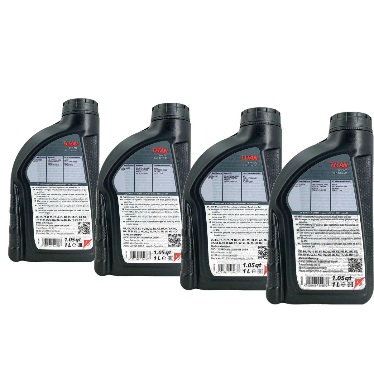 Fuchs Titan Syn MC 10W-40 4x1 Liter