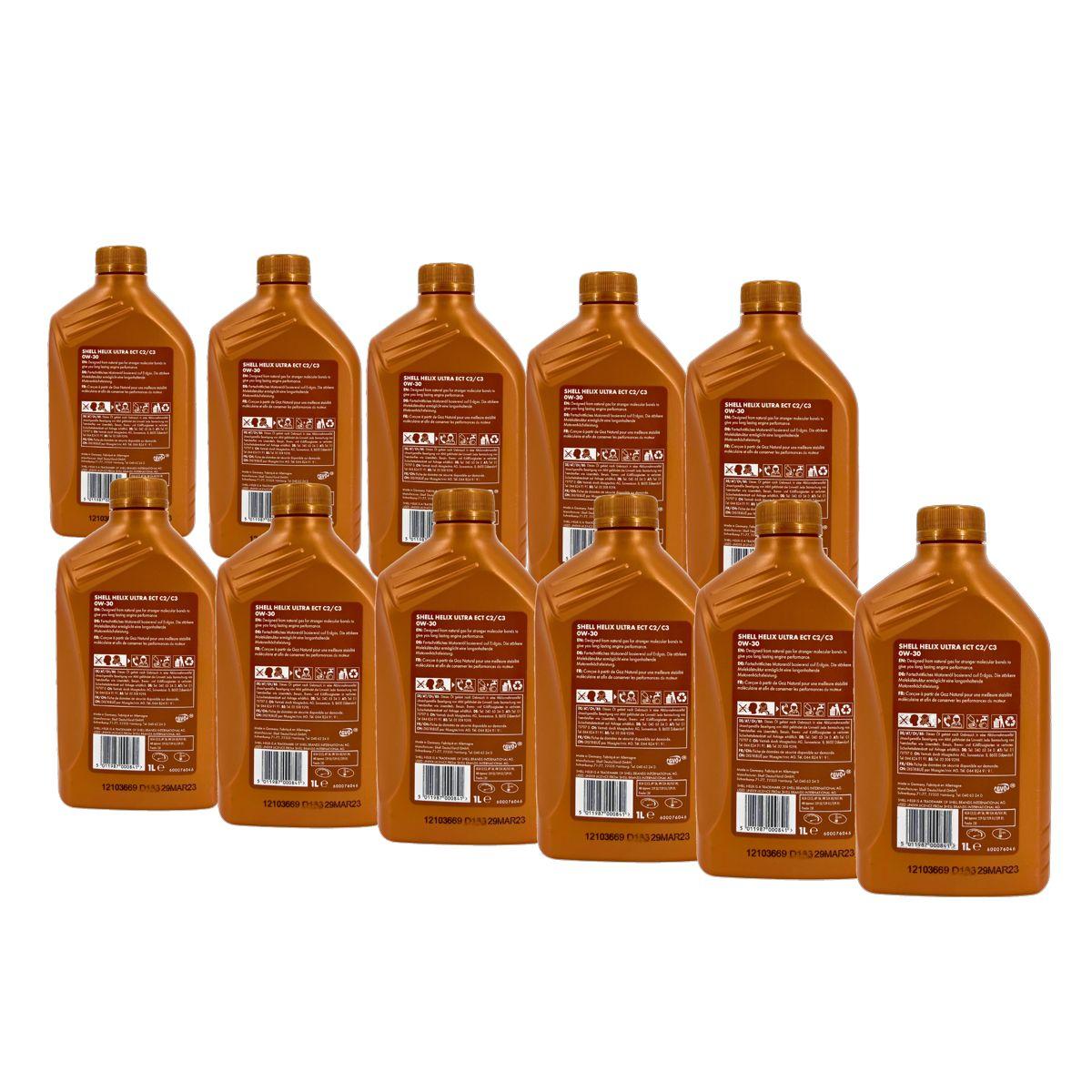 Shell Helix Ultra ECT C2 C3 0W-30 11x1 Liter