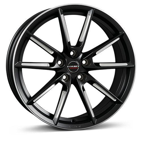 BORBET DESIGN LX black matt spoke rim polished 8.5Jx19 5x112 ET30