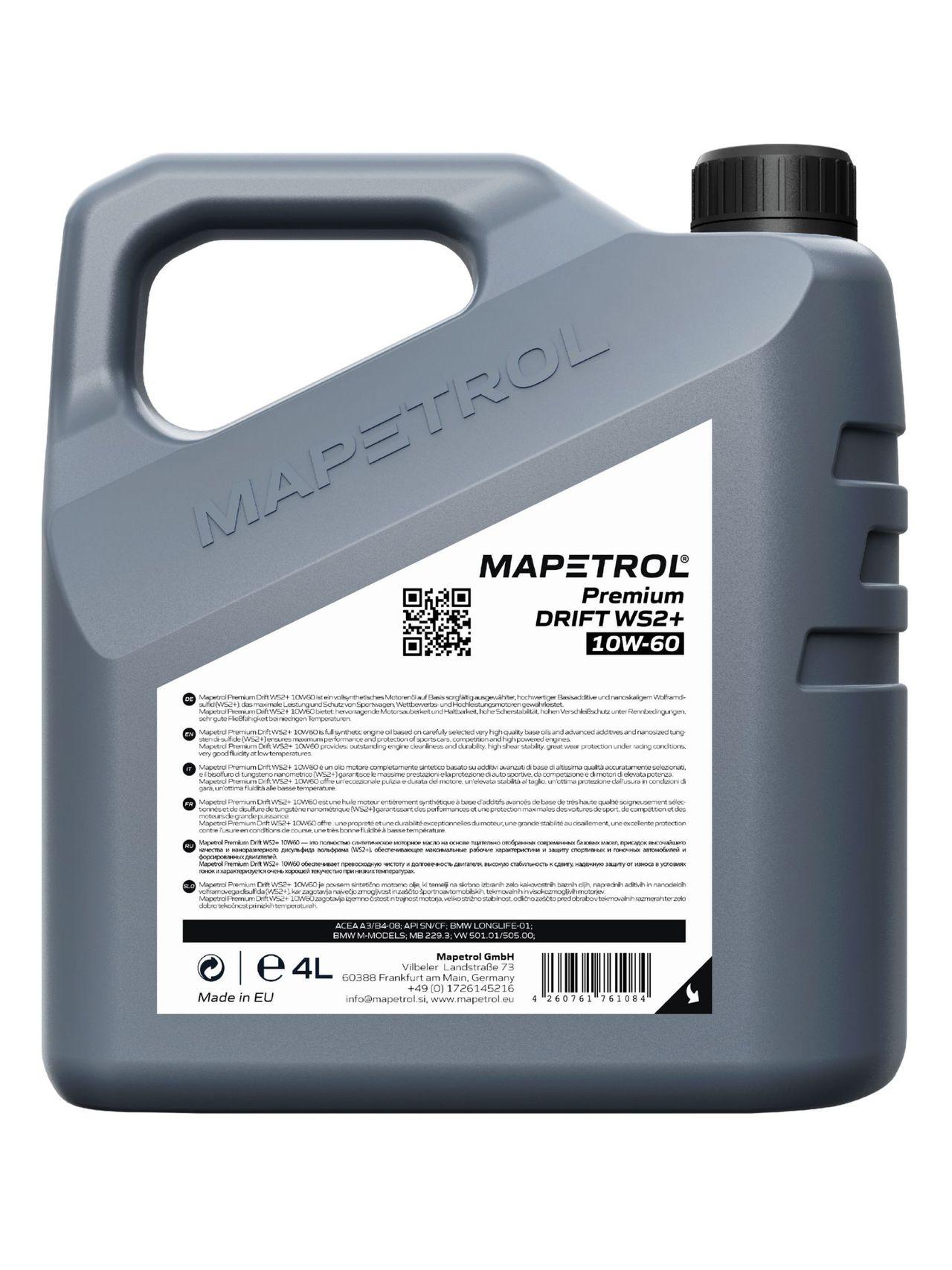 Mapetrol Premium Drift WS2+ 10W-60 4 Liter