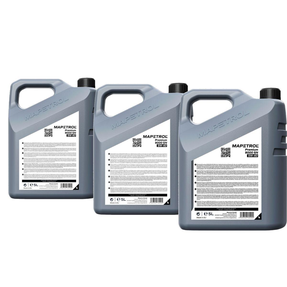 Mapetrol Premium 9000 SN 5W-40 3x5 Liter