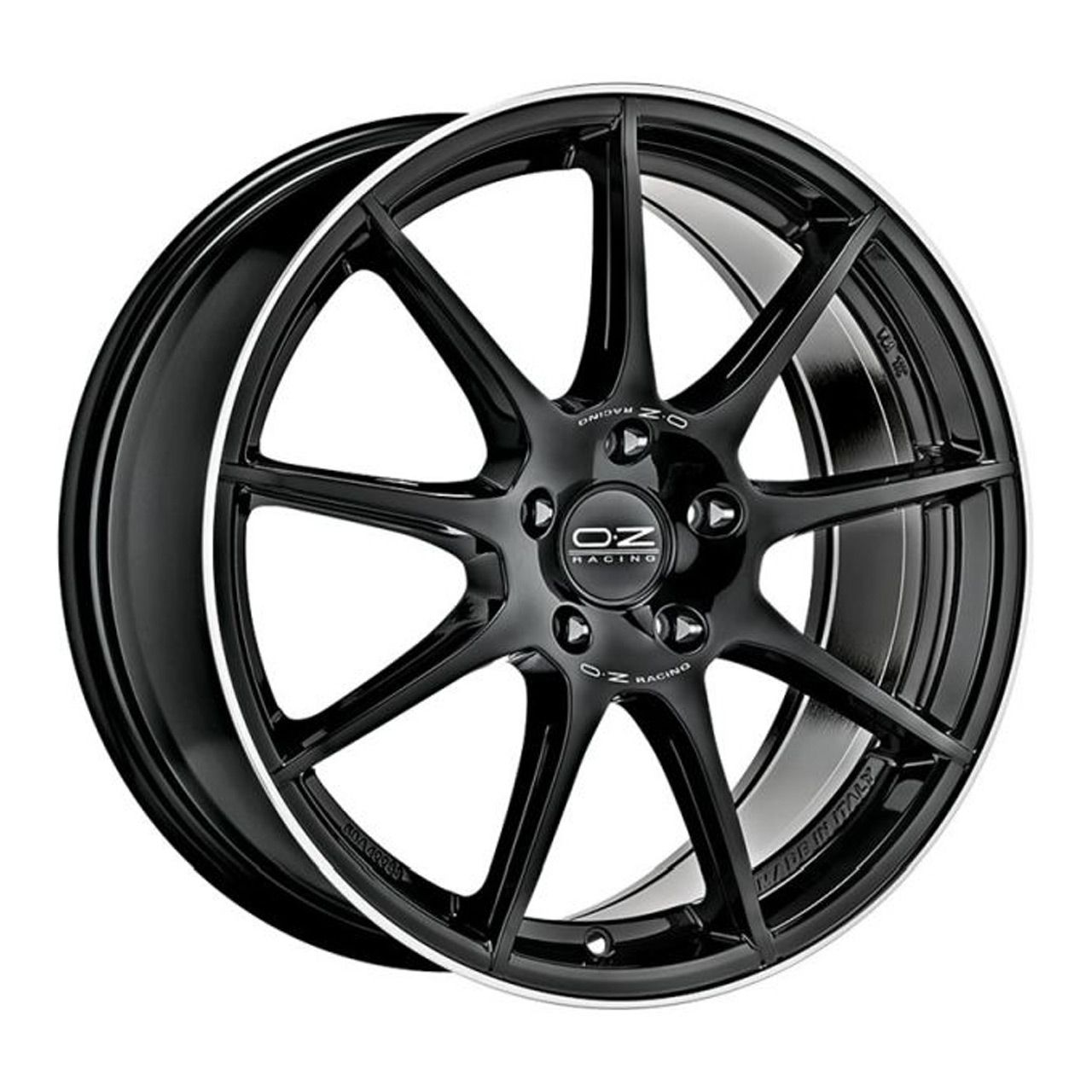OZ VELOCE GT GLOSS BLACK D. CUT+SI 7.5Jx17 5x100 ET35