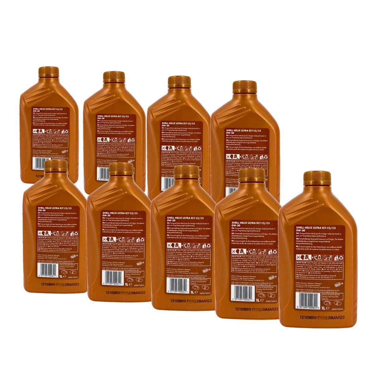 Shell Helix Ultra ECT C2 C3 0W-30 9x1 Liter