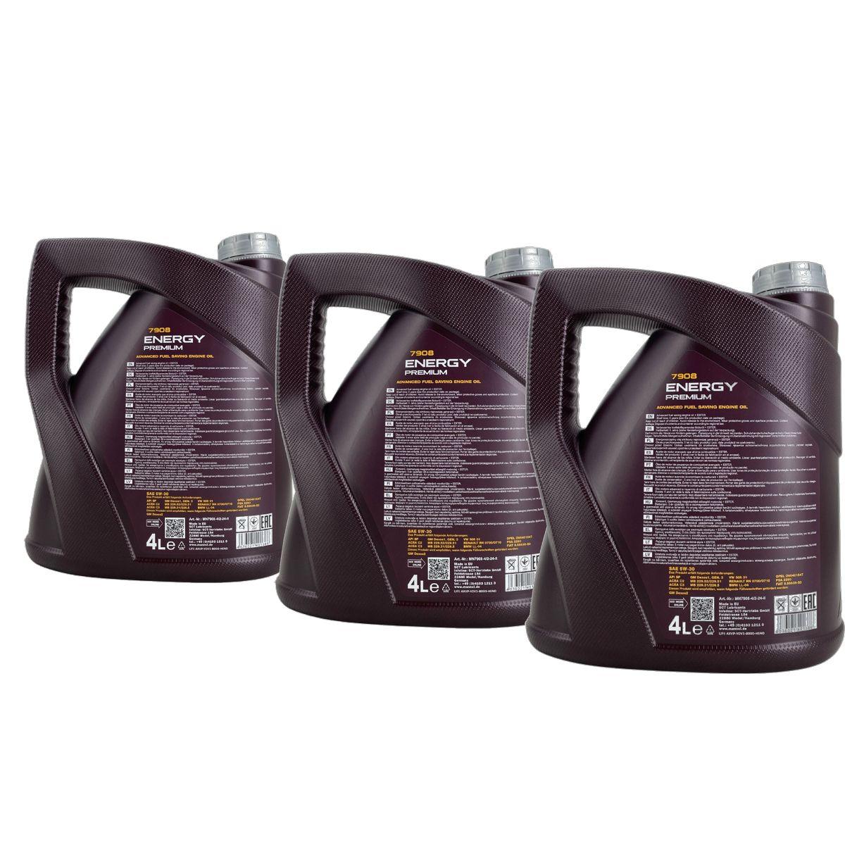 Mannol Energy Premium 5W-30 3x4 Liter