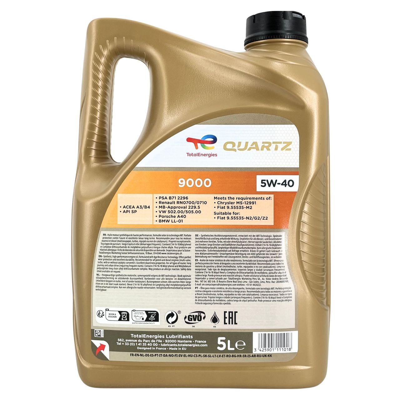 Total Quartz 9000 Energy 5W-40 5 Liter