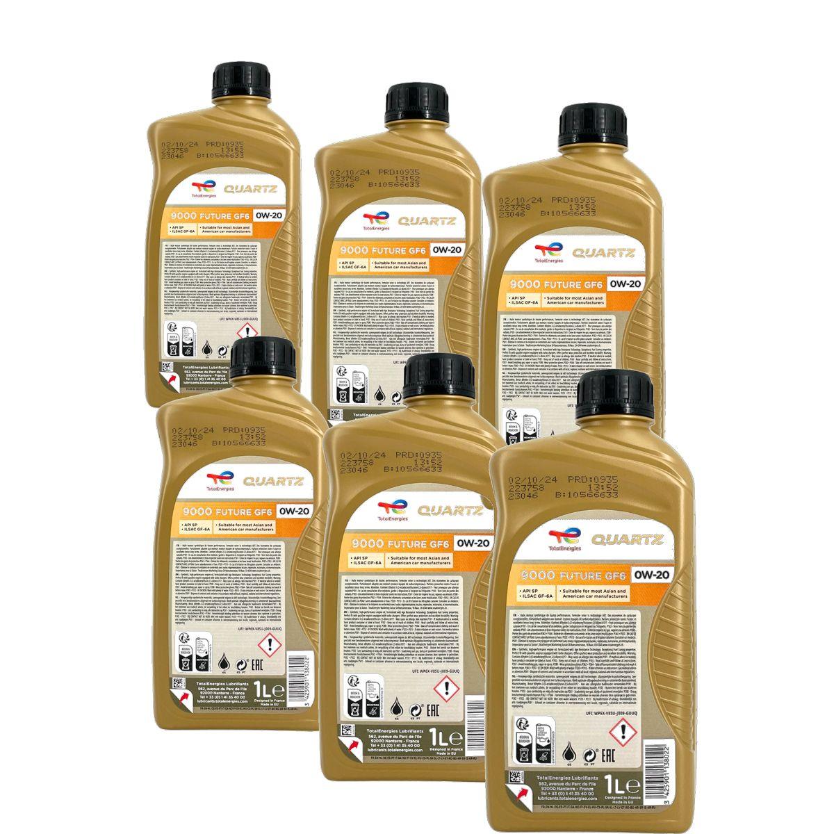 Total Quartz 9000 Future GF6 0W-20 6x1 Liter