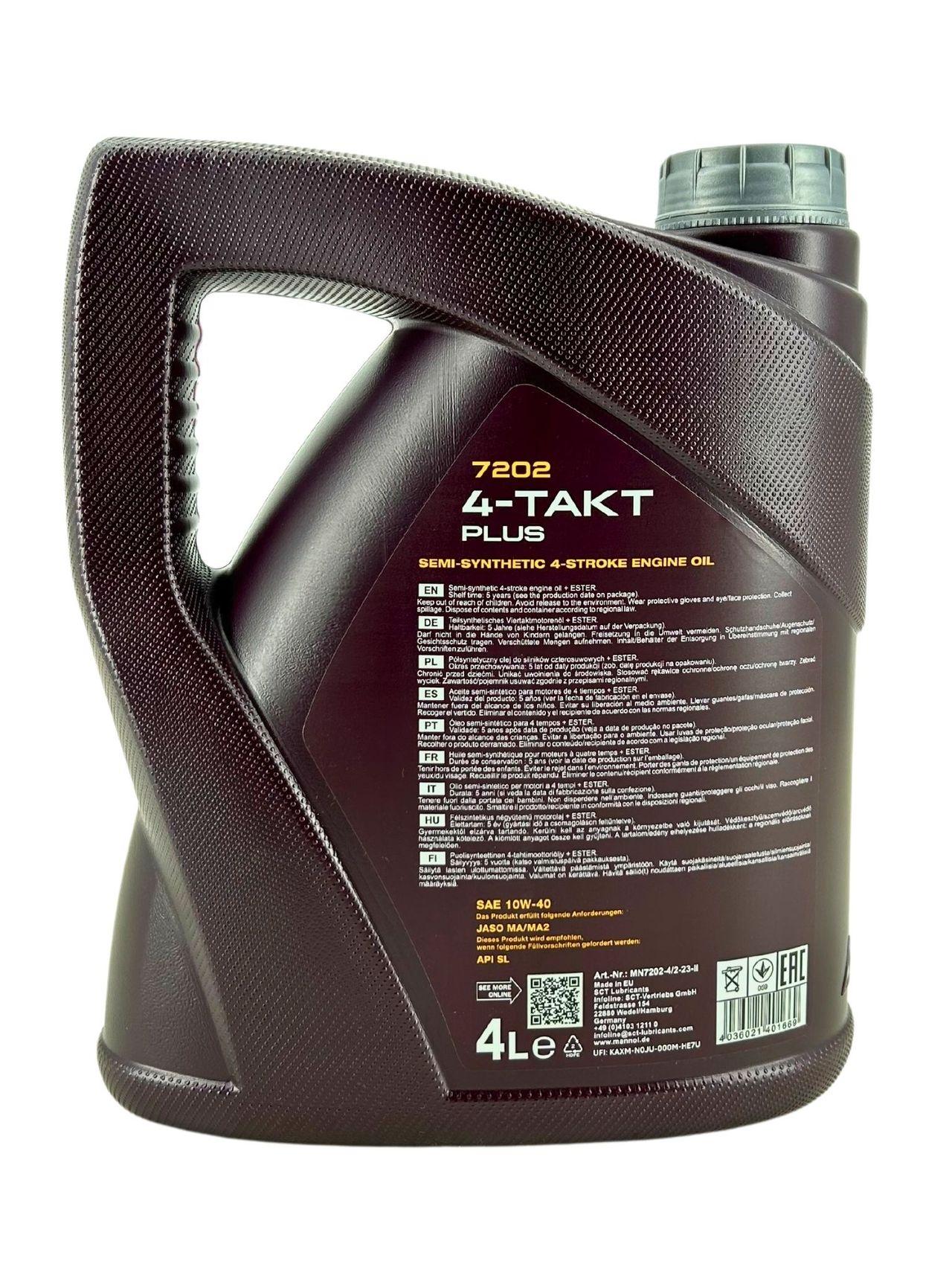 Mannol 4-Takt Plus 10W-40 4 Liter