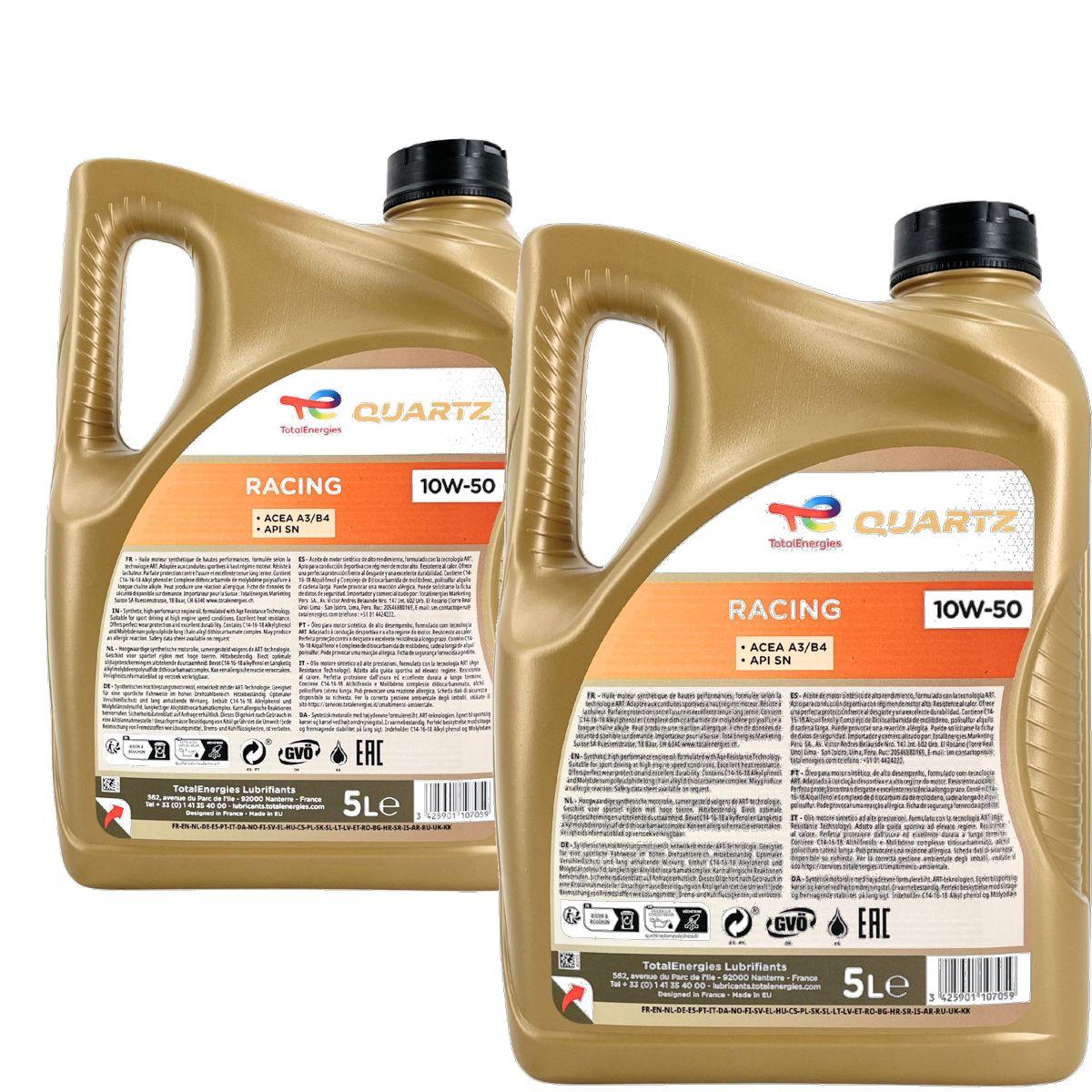 Total Quartz Racing 10W-50 2x5 Liter