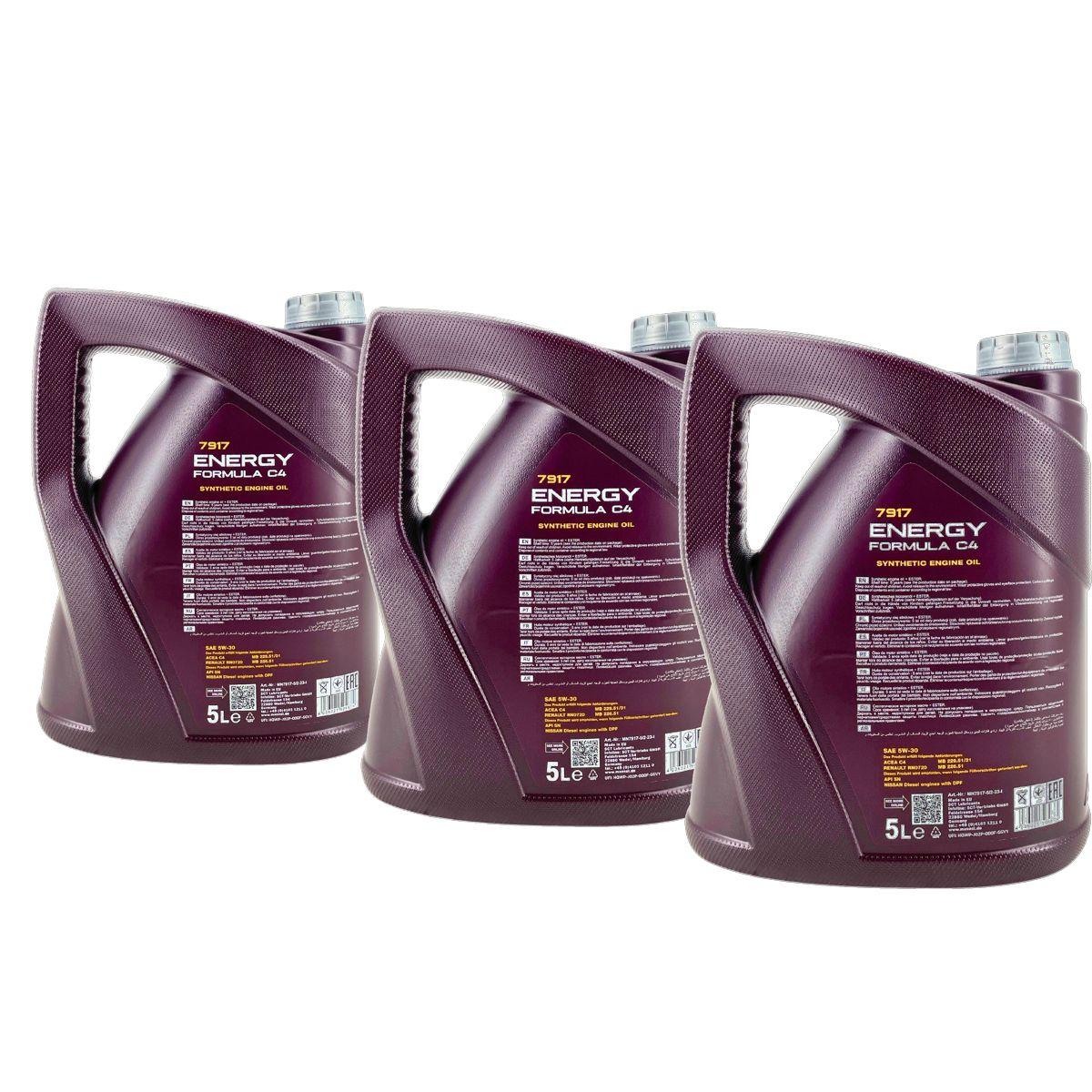 Mannol Energy Formula C4 5W-30 3x5 Liter