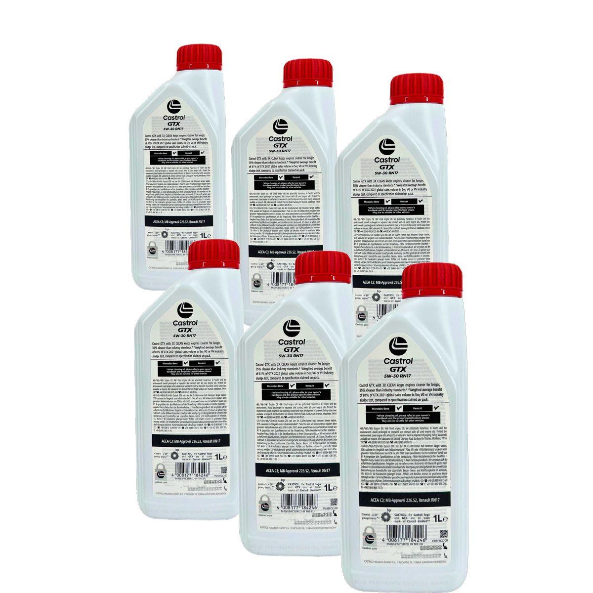 Castrol GTX 5W-30 RN17 6x1 Liter