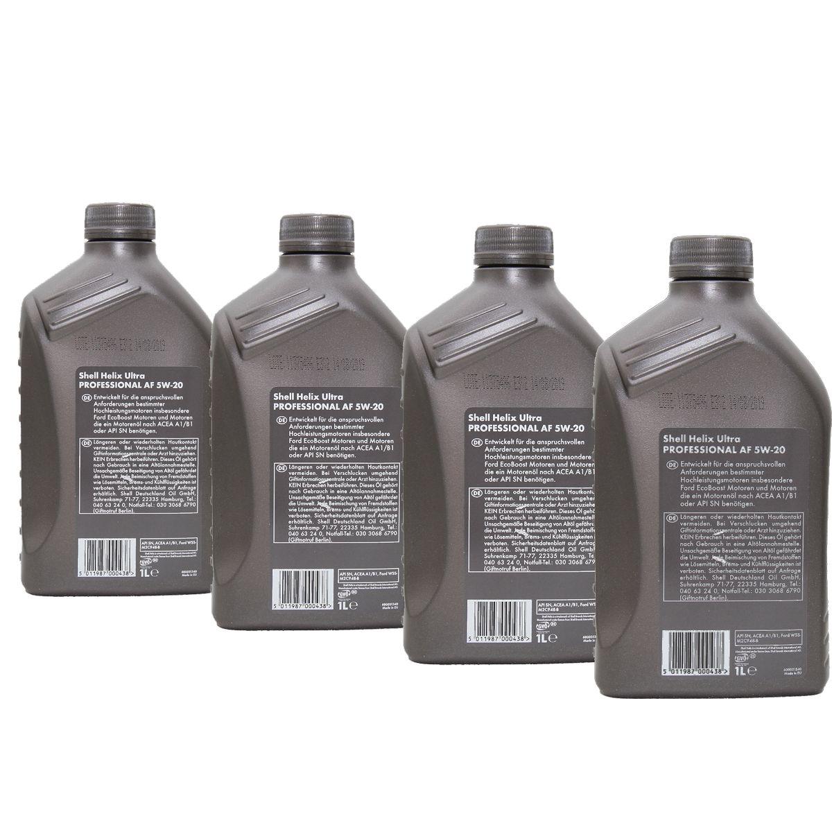 Shell Helix Ultra Professional AF 5W-20 4x1 Liter