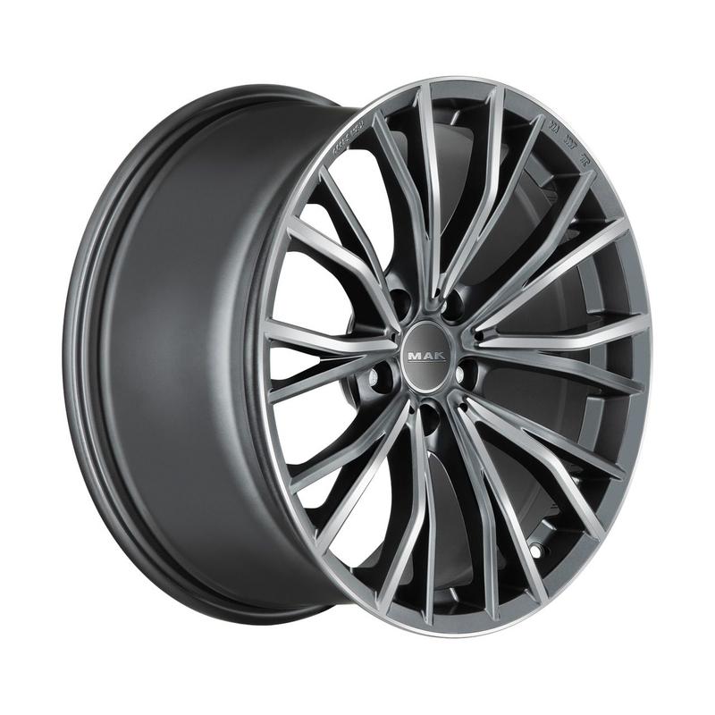 MAK MARK gun metal mirror face 7.5Jx17 5x112 ET24