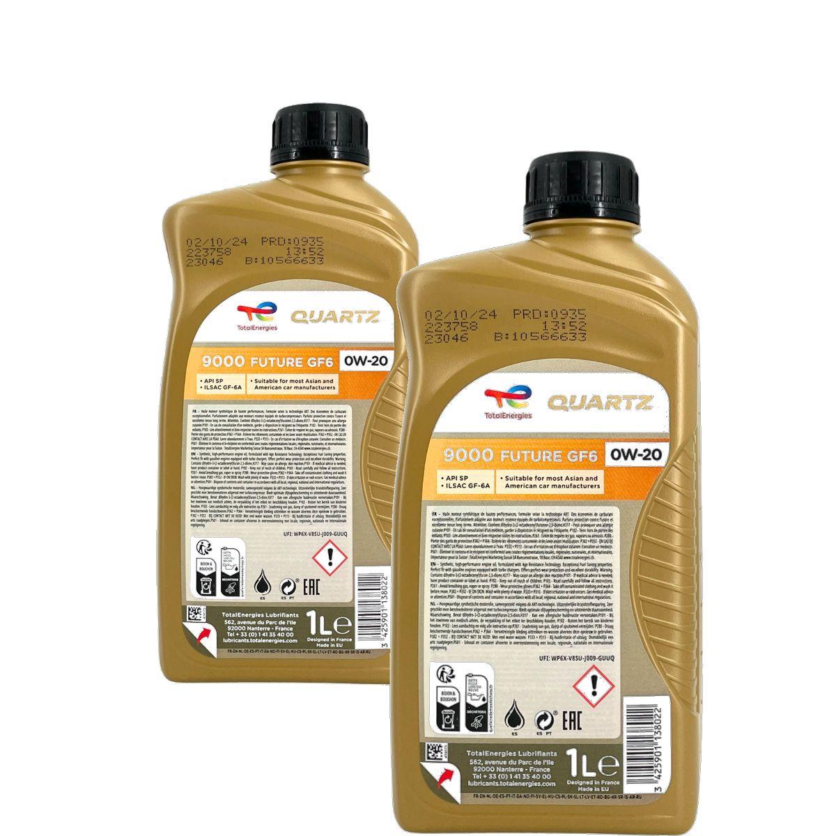 Total Quartz 9000 Future GF6 0W-20 2x1 Liter