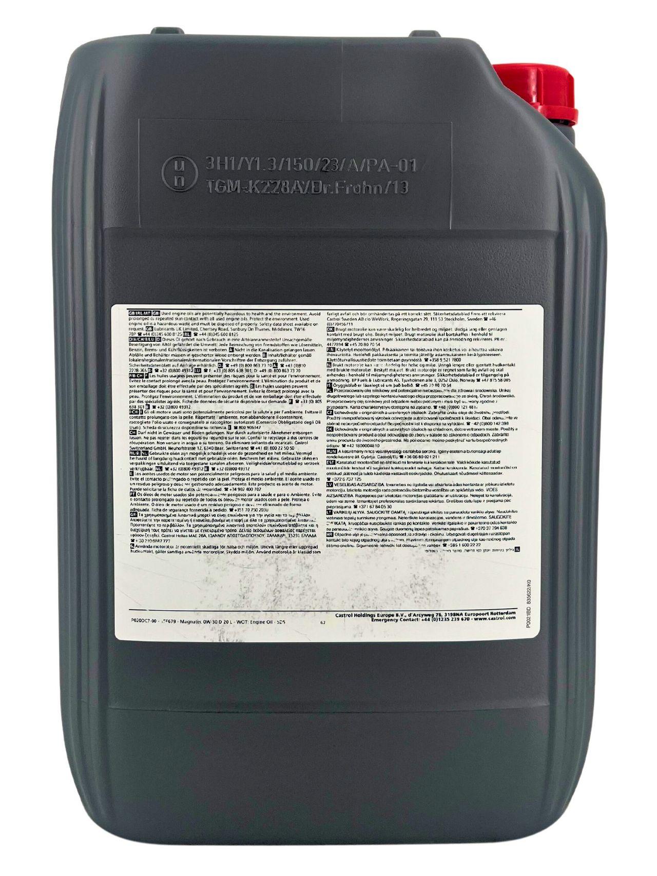 Castrol Magnatec 0W-30 D 20 Liter