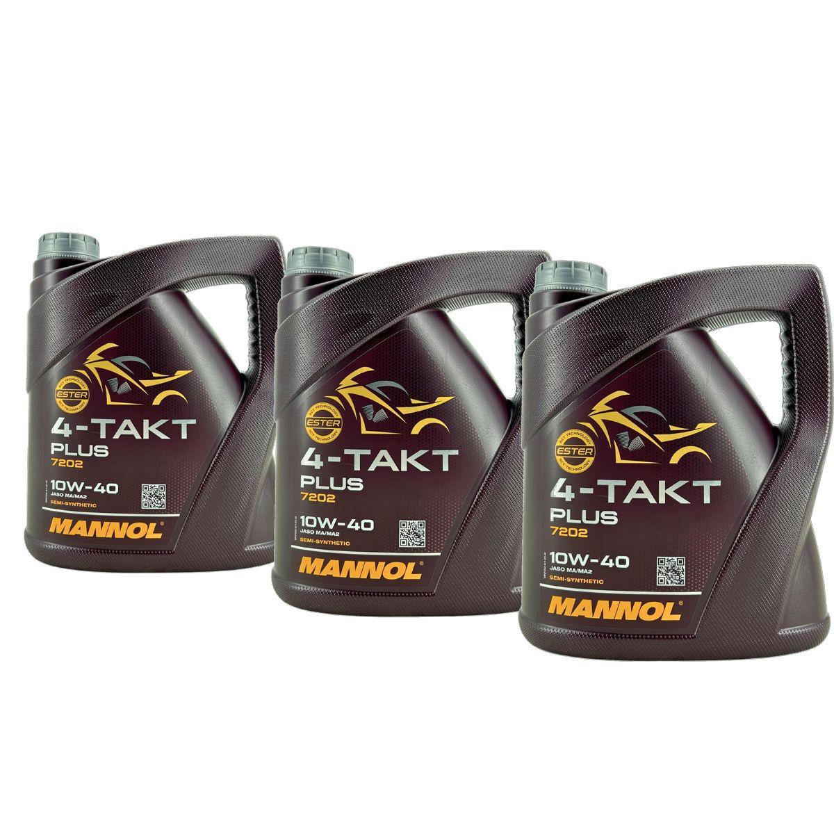 Mannol 4-Takt Plus 10W-40 3x4 Liter