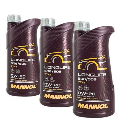 Mannol Longlife 508/509 0W-20 3x1 Liter