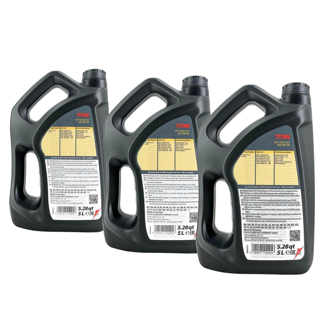 Fuchs Titan GT1 Flex C23 5W-30  3x5 Liter