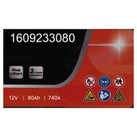 EUROREPAR STD Batterie Autobatterie Starterbatterie 12V 80Ah 740A/EN 1609233080