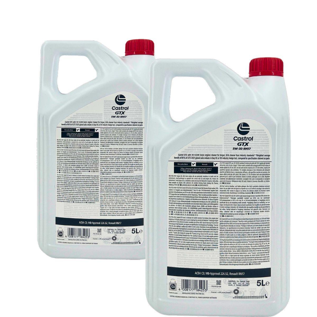 Castrol GTX 5W-30 RN17 2x5 Liter