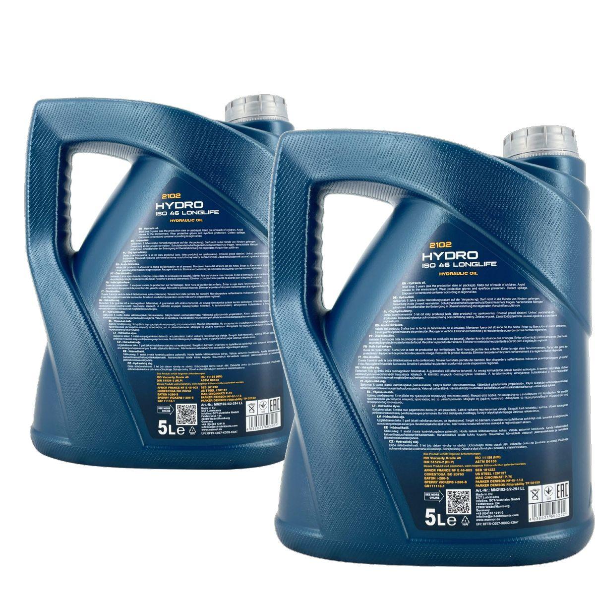 Mannol Hydro ISO 46 Longlife 2x5 Liter