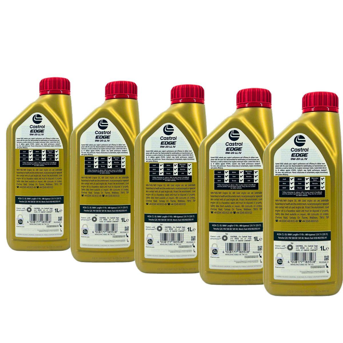 Castrol Edge 0W-20 LL IV 5x1 Liter