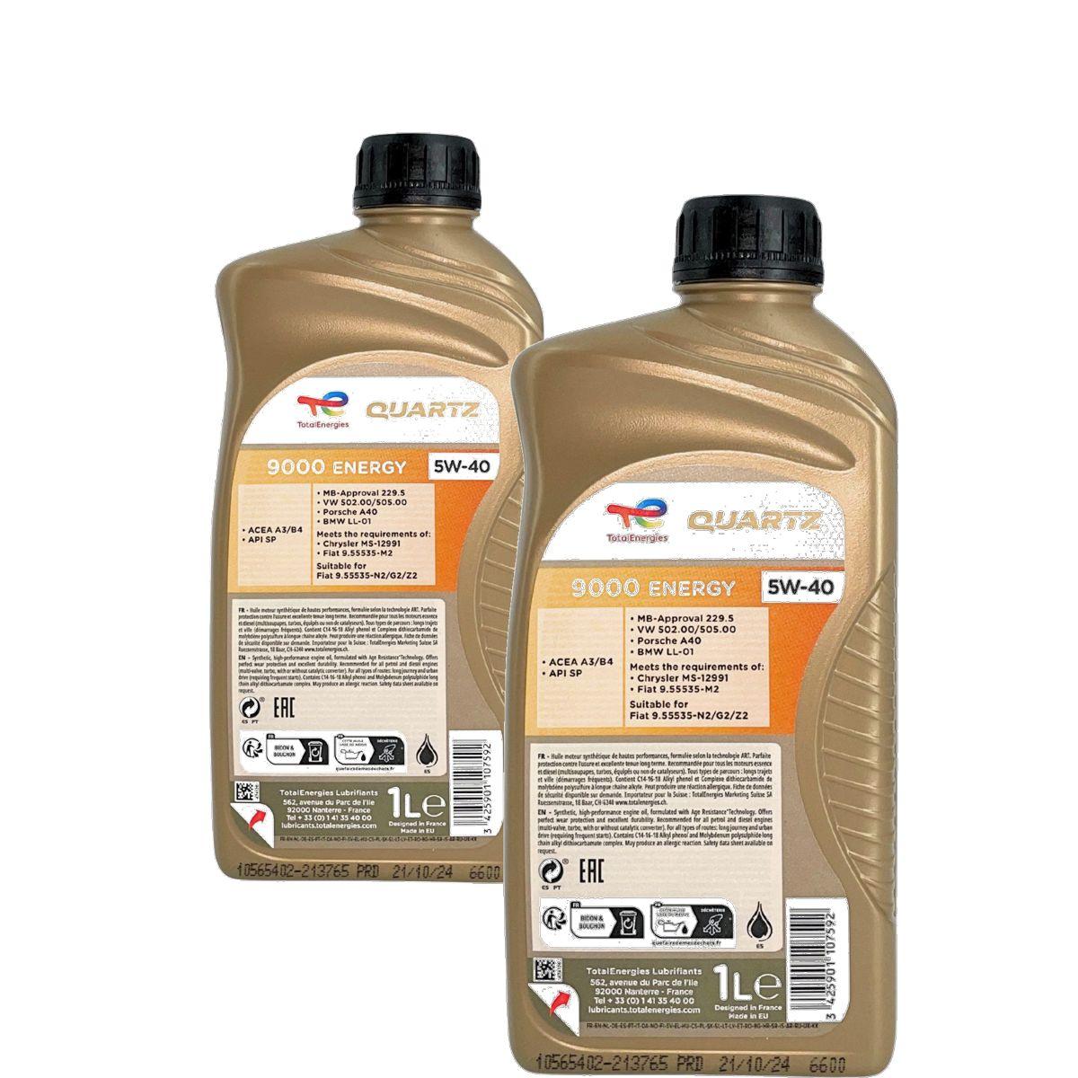 Total Quartz 9000 Energy 5W-40 2x1 Liter