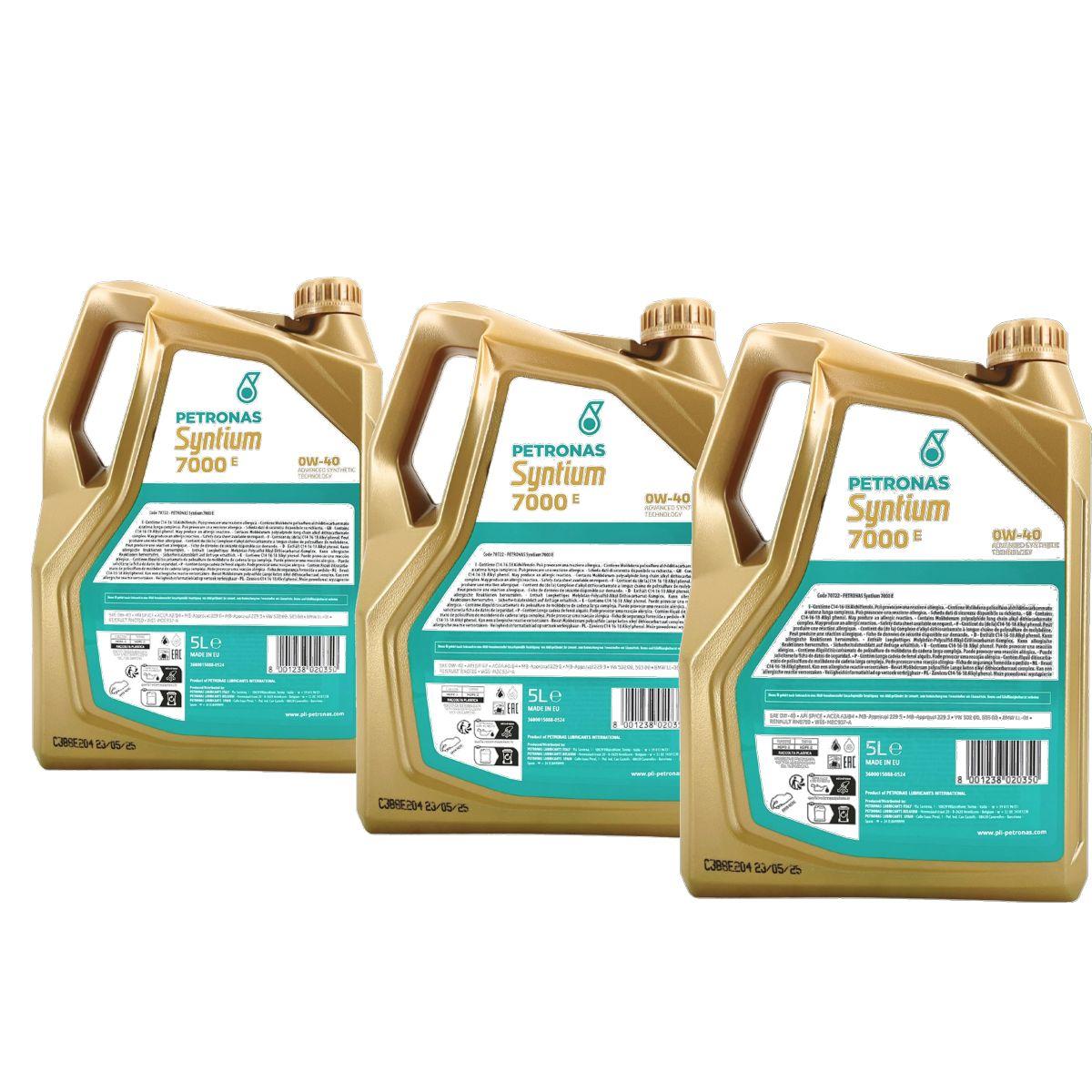 Petronas Syntium 7000 E 0W-40 SP 3x5 Liter