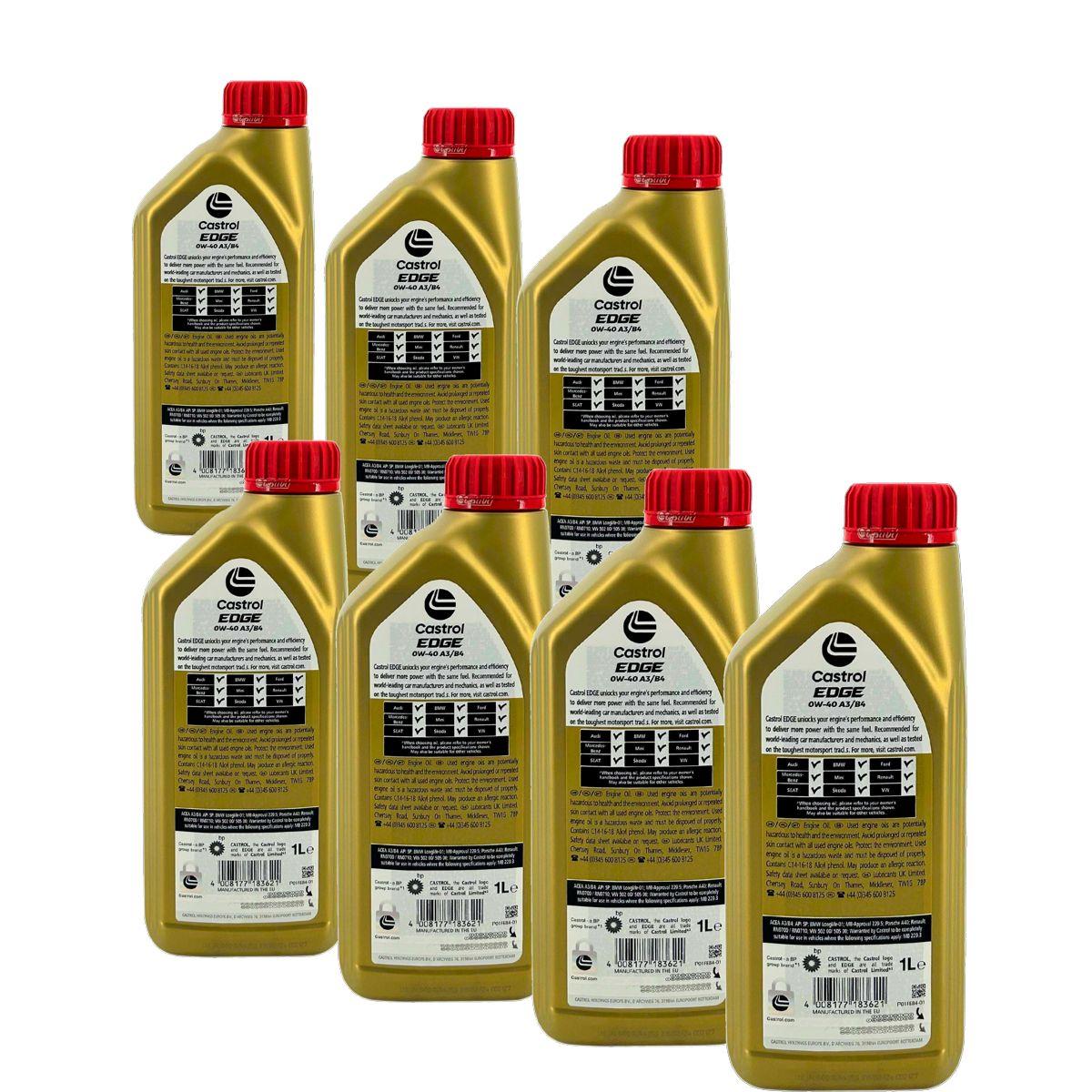 Castrol Edge 0W-40 A3/B4 7x1 Liter