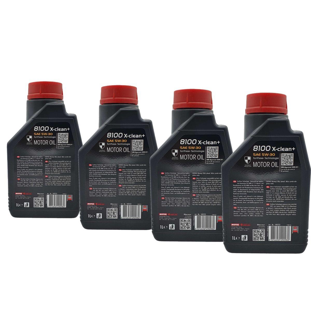 Motul 8100 X-clean+ 5W-30 4x1 Liter