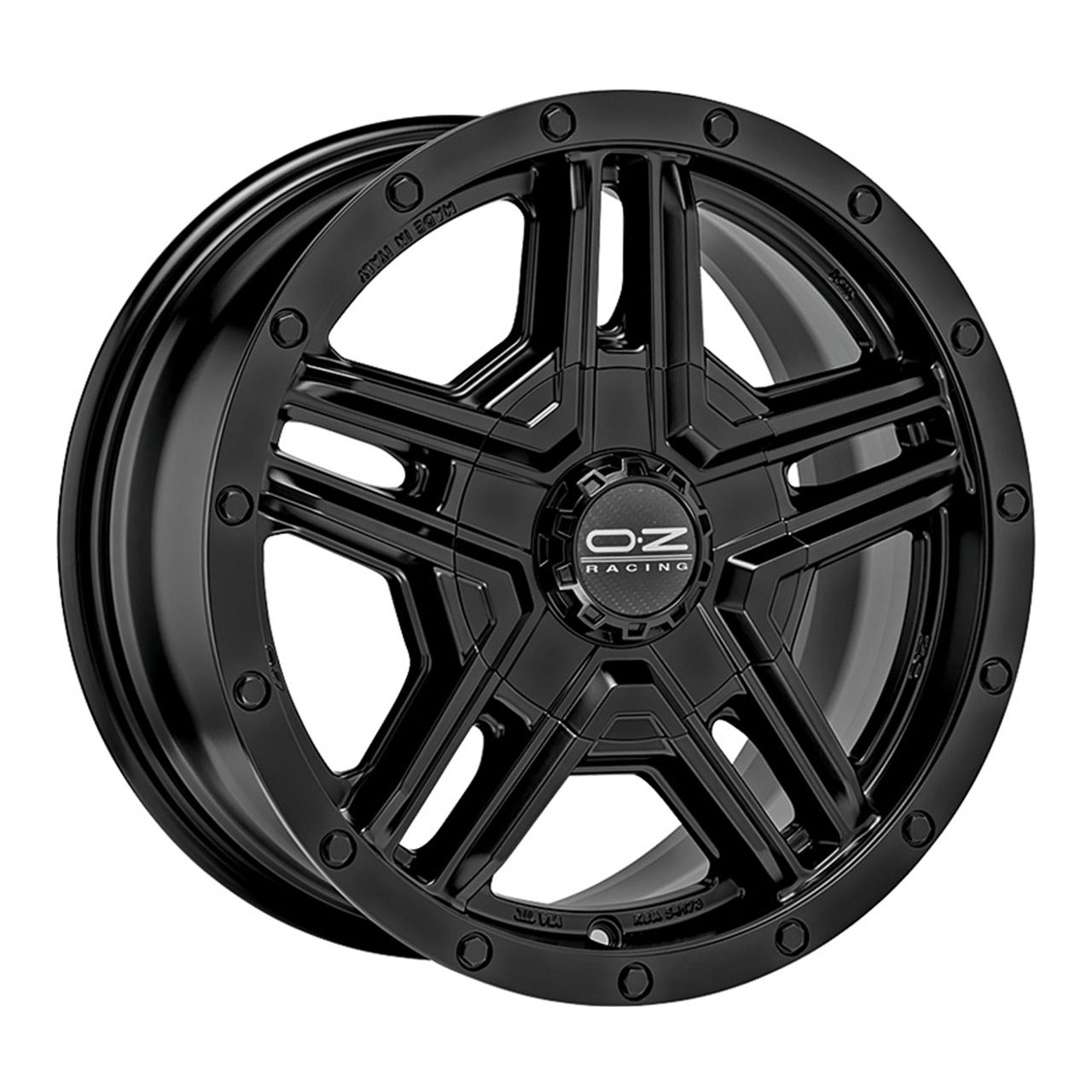 OZ RALLY ADVENTURE matt black + rivets 8.0Jx17 5x112 ET35