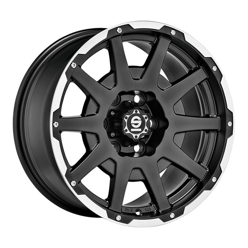 SPARCO DAKAR matt black lip polished + revits 8.5Jx17 5x127 ET25