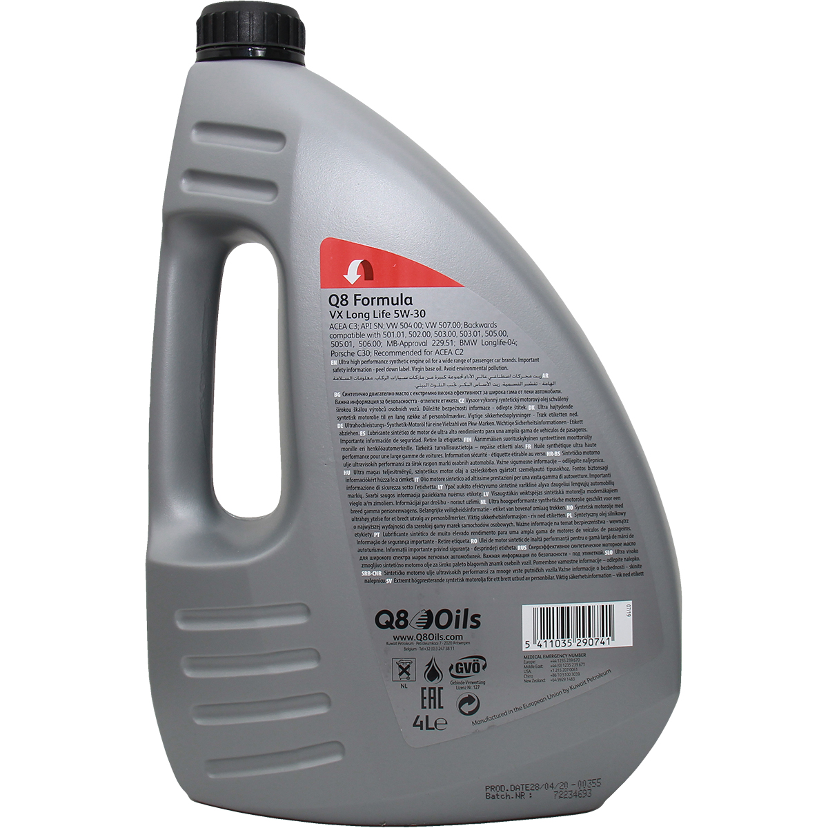 Q8 Formula VX Long Life 5W-30 4 Liter