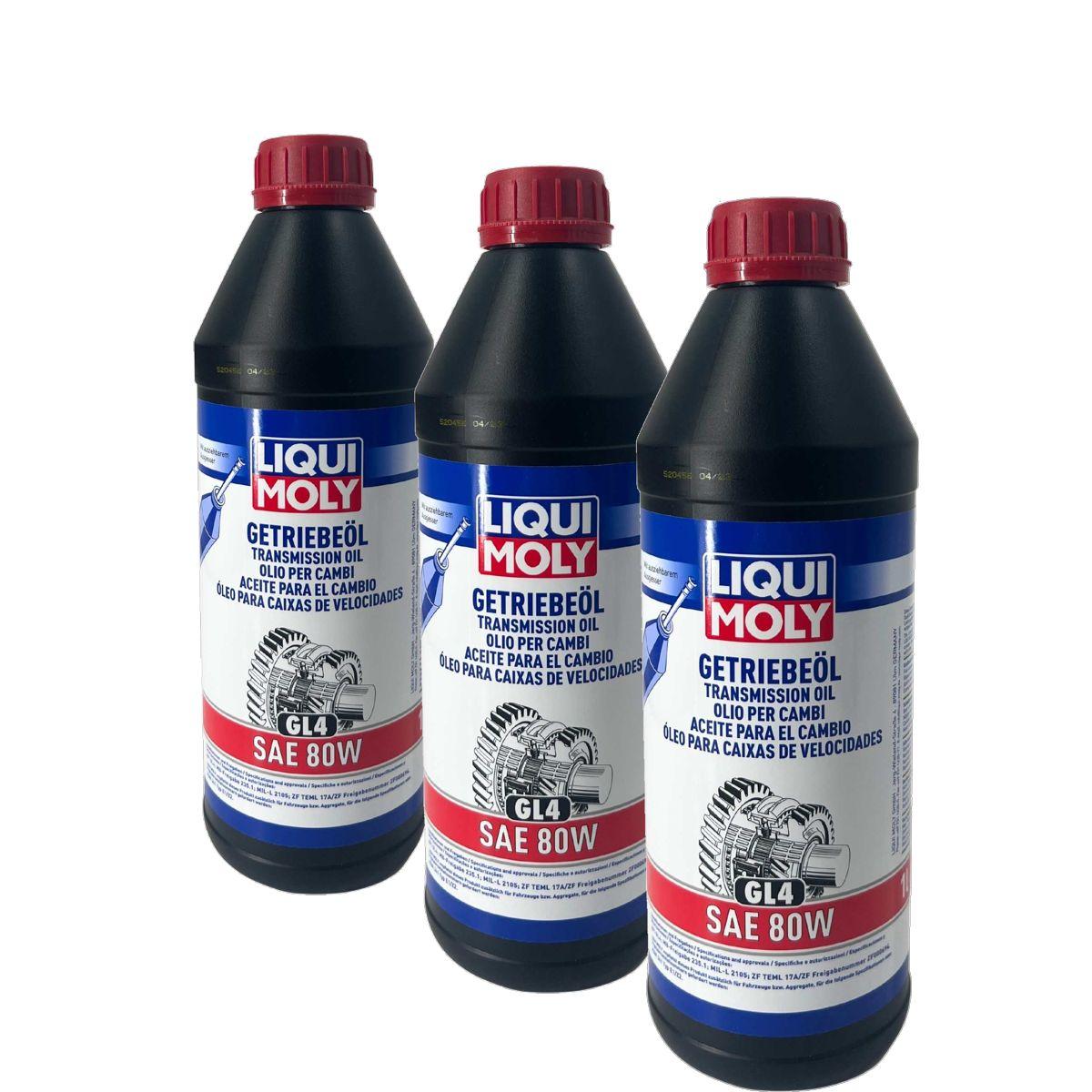 Liqui Moly Getriebeöl (GL4) SAE 80W 3x1 Liter