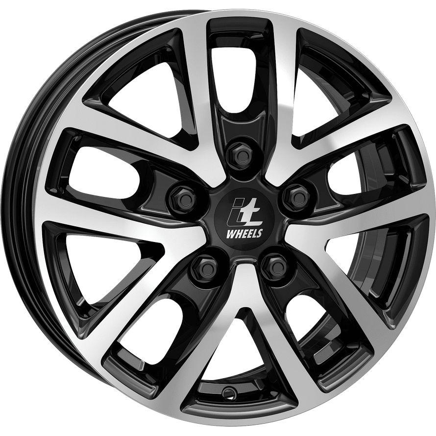 ITWHEELS MIRA VAN shiny black polished front 6.5Jx16 5x118 ET50