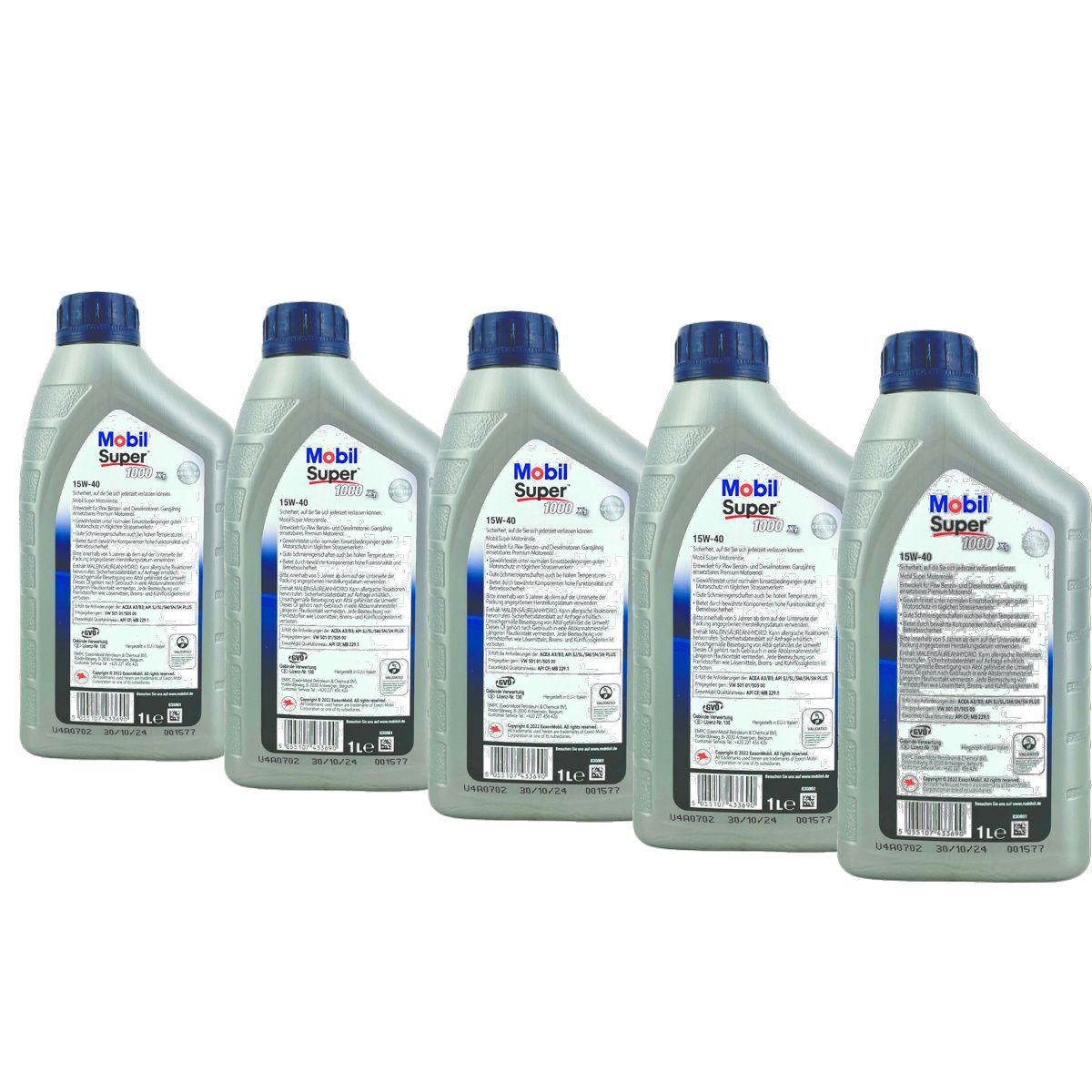 Mobil Super 1000 X1 15W-40 5x1 Liter