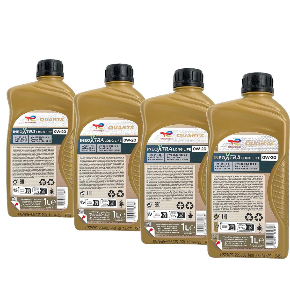 Total Quartz Ineo Xtra Longlife 0W-20 4x1 Liter