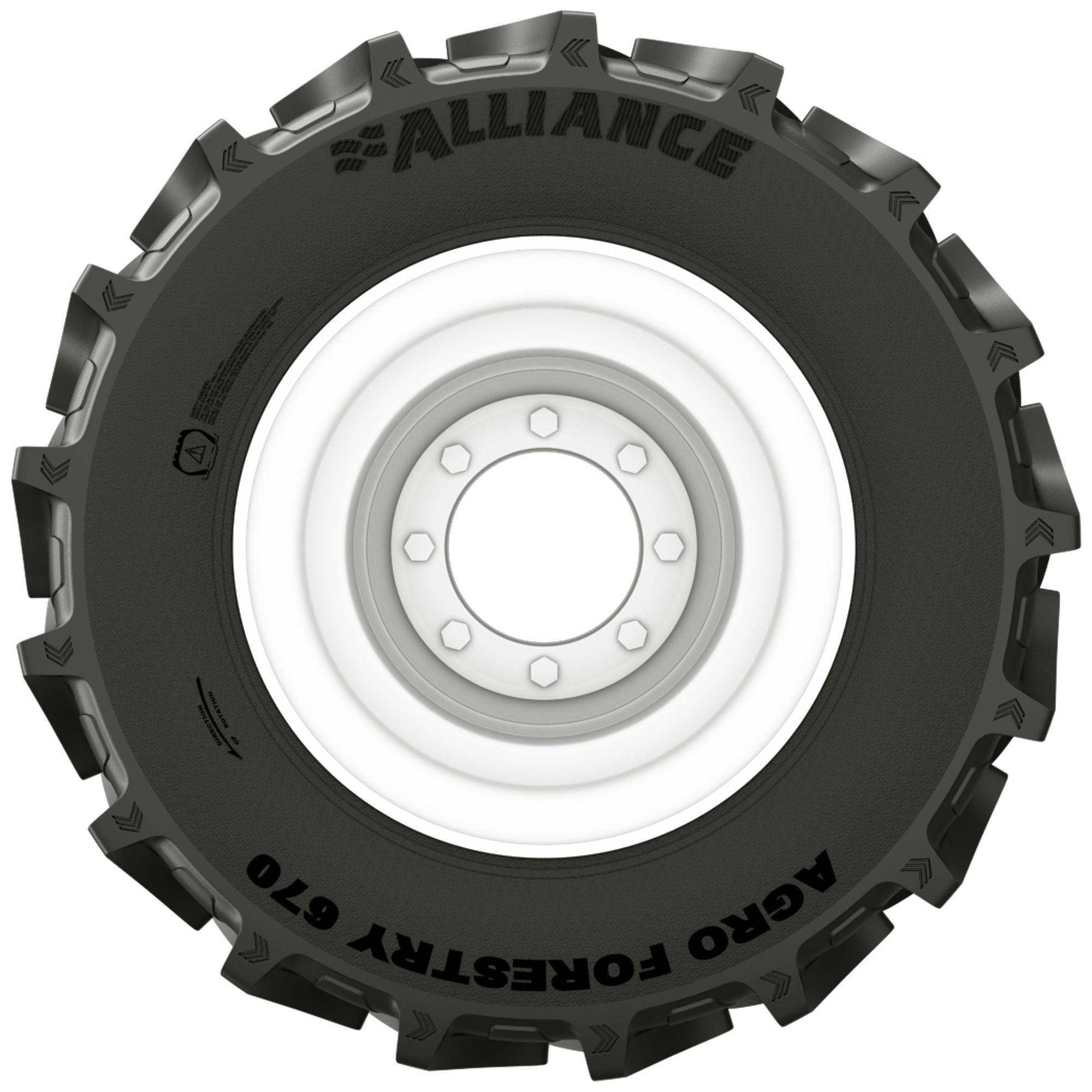 ALLIANCE 580/70 - 38 TL 160A8/157B AGRO FORESTRY 670 R-1W STEEL BELTED, ECE106
