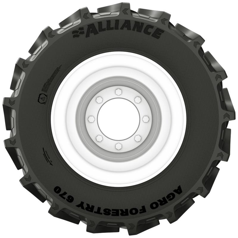 ALLIANCE 580/70 - 38 TL 160A8/157B AGRO FORESTRY 670 R-1W STEEL BELTED, ECE106