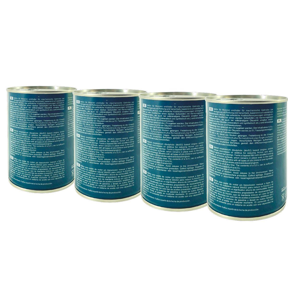 Mannol Molibden Additive Motoröl und Schaltgetriebeöl Additiv 4x300 ML