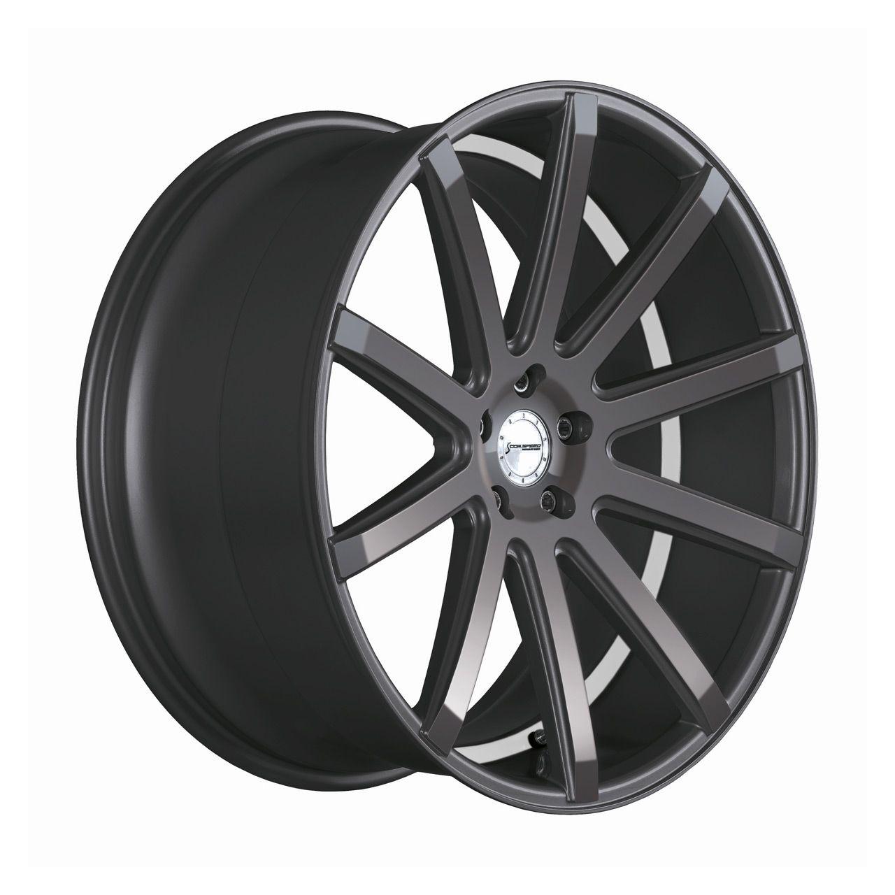 CORSPEED DEVILLE Gunmetal/ undercut Color Trim weiß 10.5Jx22 5x112 ET15
