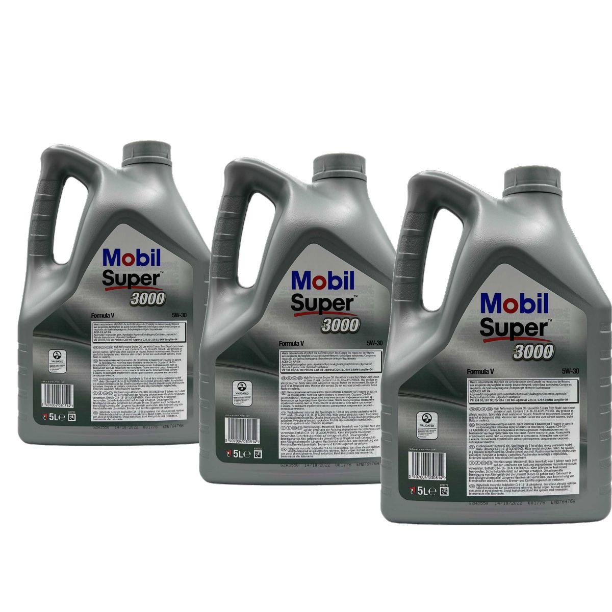 Mobil Super 3000 Formula V 5W-30 3x5 Liter