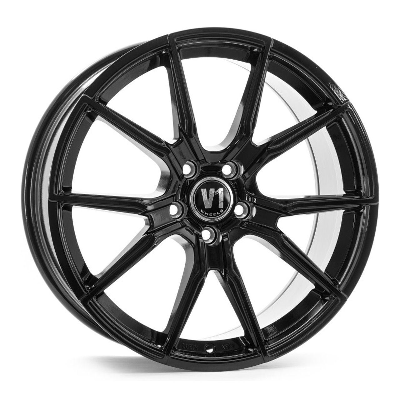 V1 WHEELS V1 schwarz glänzend lackiert 9.0Jx20 5x112 ET25
