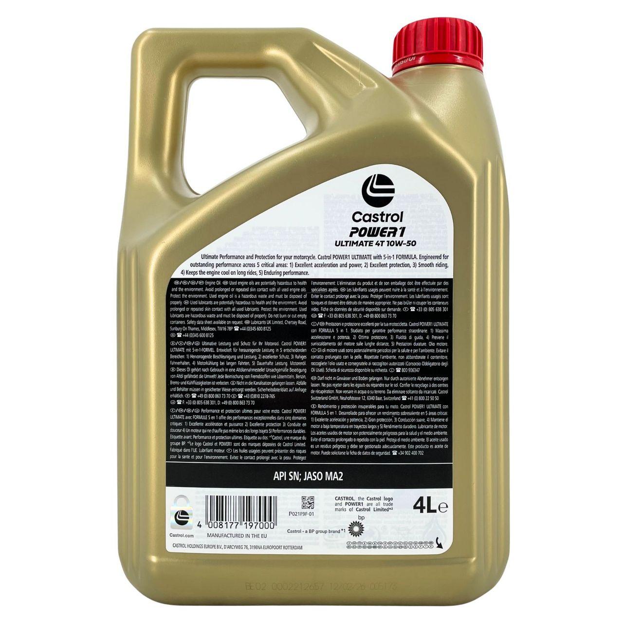 Castrol Power 1 Ultimate 4T 10W-50 4 Liter