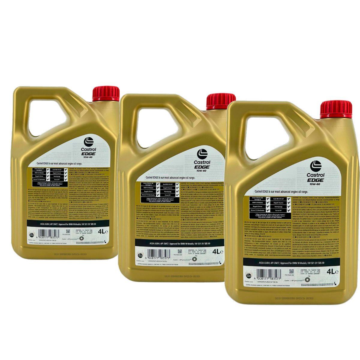 Castrol Edge 10W-60 3x4 Liter