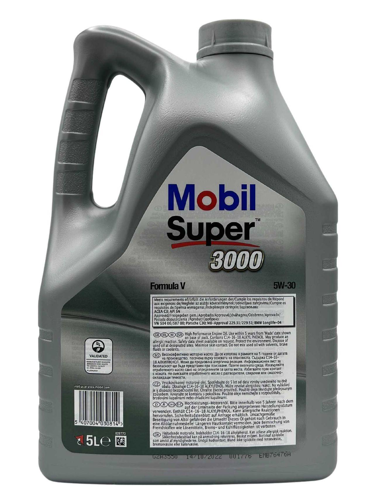 Mobil Super 3000 Formula V 5W-30 5 Liter